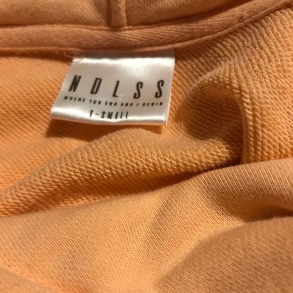 NDLSS neon orange open elbow hoodie - Picture 10 of 11